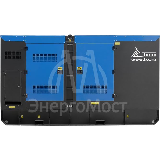 Дизельный генератор ТСС ЭД-250-Т400 в шумозащитном кожухе на прицепе