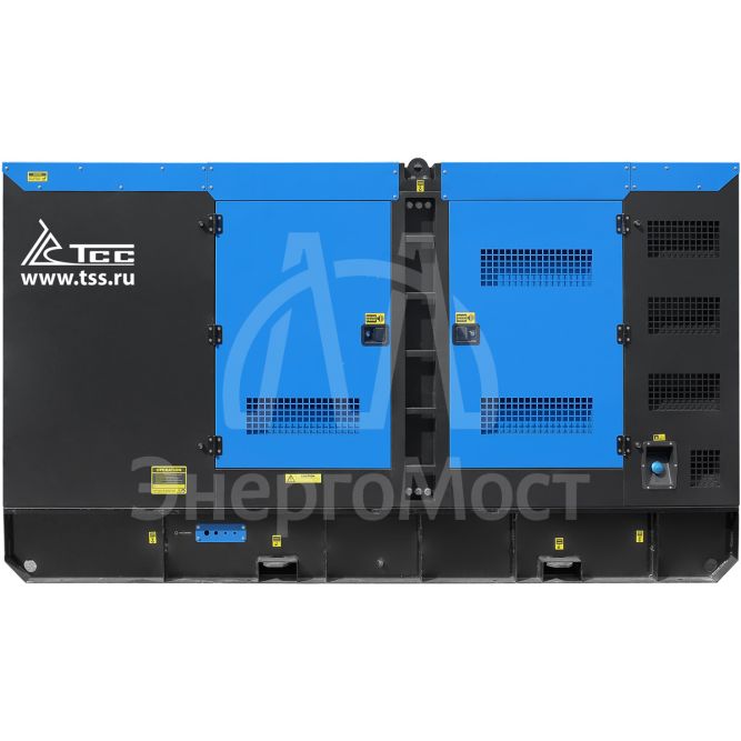 Дизельный генератор ТСС ЭД-250-Т400 в шумозащитном кожухе на прицепе