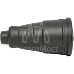 Розетка переносная PROxima 16А IP44 230В 2P+PE с защ. крышкой каучук EKF RPS-012-16-230-44