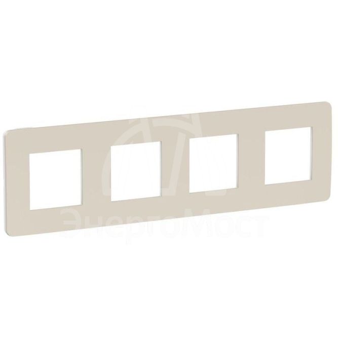 Рамка 4-м UNICA STUDIO шампань/бел. SchE NU280824