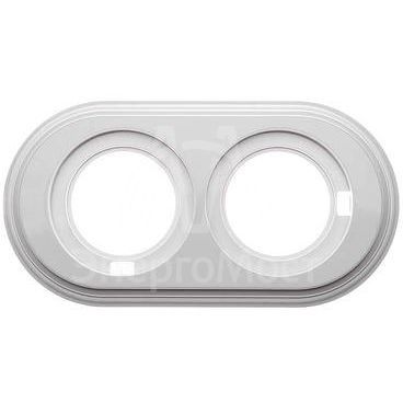 Рамка 2-м Лизетта ретро ABS-пластик бел. Bironi BF1-620-21