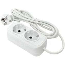 Удлинитель 2х2м с заземл. 16А IP20 Эксперт 3.0кВт ПВС 3х1 EKF UBA16-310-2-02