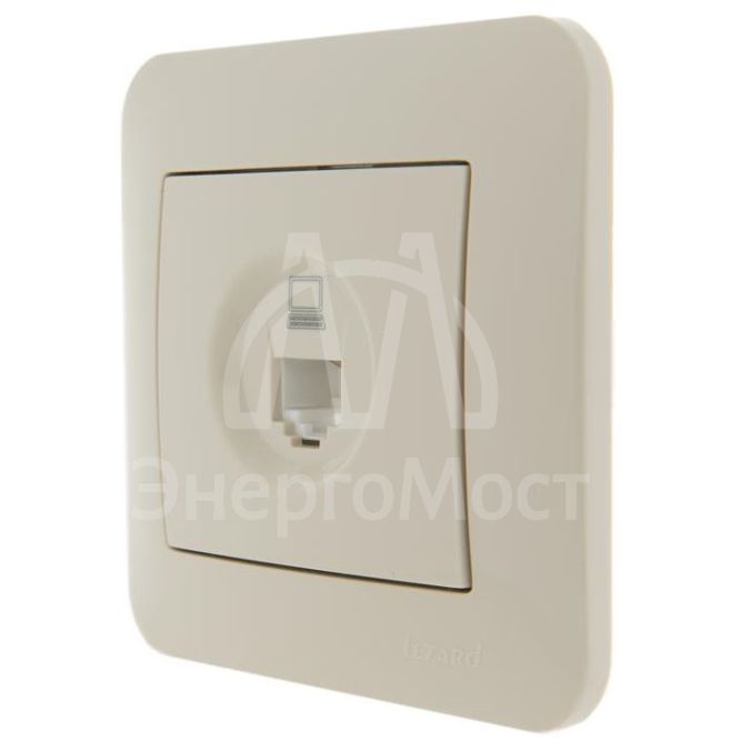 Механизм розетки компьютерн. 1-м СП KARINA RJ45 крем LEZARD 707-0388-139