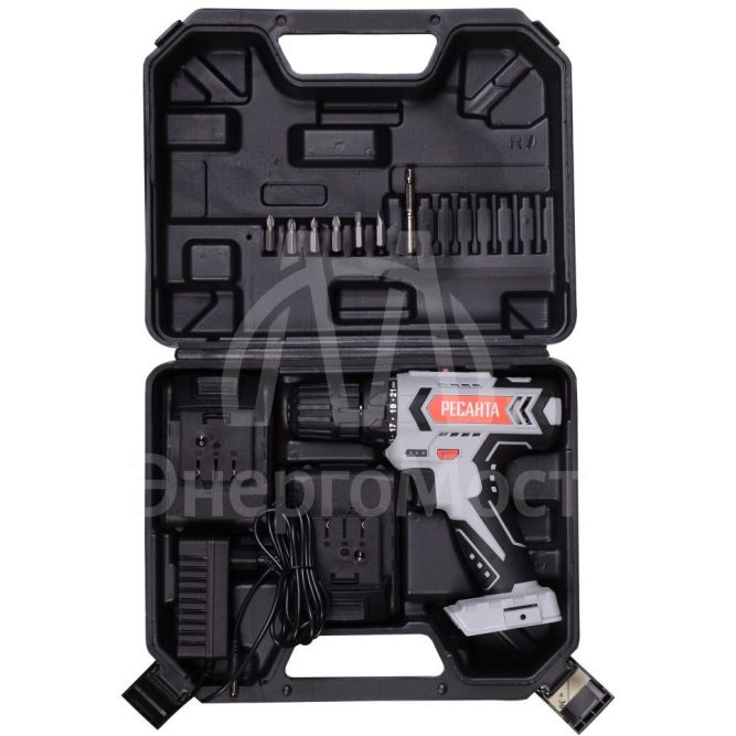 Дрель-шуруповерт аккумуляторная Ресанта ДА-14-2ЛК