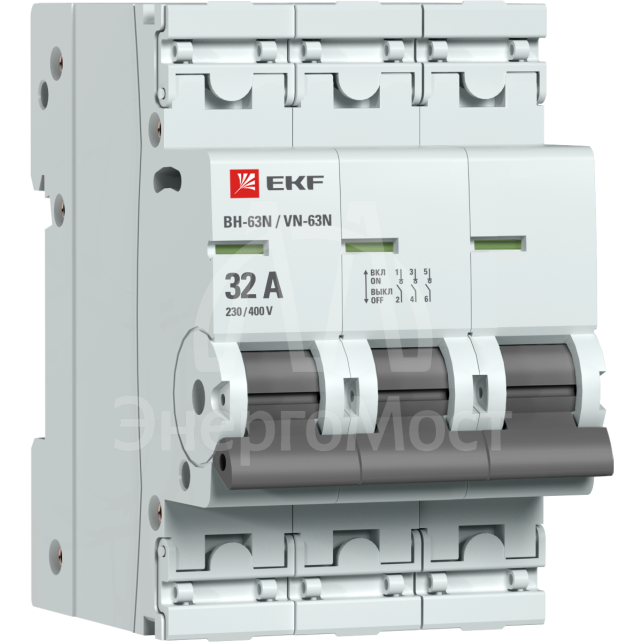 Выключатель нагрузки 3п 32А ВН-63N PROxima EKF S63332