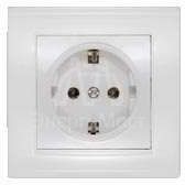 Розетка 1-м СП Бриллиант с заземл. бел. UNIVersal 7947625