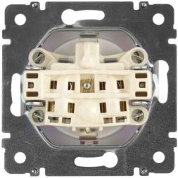 Механизм розетки 1-м СП Valena с заземл. алюм. Leg 770120