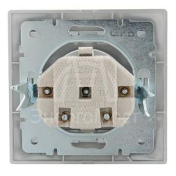 Розетка 1-м СП Мира защ. шторки с заземл. метал. сер. LEZARD 701-1010-124