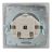 Розетка 1-м СП Мира защ. шторки с заземл. метал. сер. LEZARD 701-1010-124