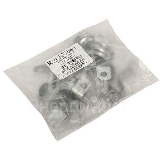 Скоба крепежная двухлапковая d19-20мм метал. (уп.10шт) PROxima EKF sm-2-19-20-r