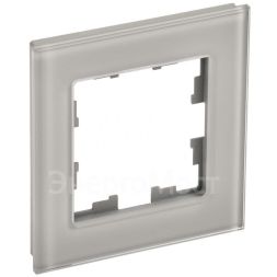 Рамка 1-м BRITE РУ-1-2-БрД стекло дым. IEK BR-M12-G-K30