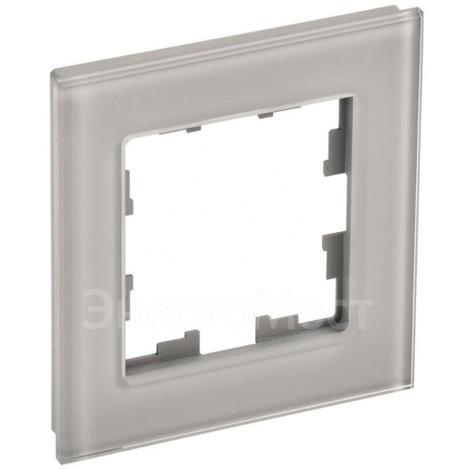 Рамка 1-м BRITE РУ-1-2-БрД стекло дым. IEK BR-M12-G-K30