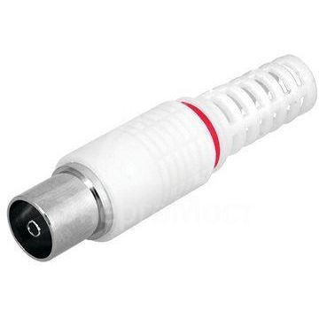 Разъем гнездо TV без пайки бел. (уп.100шт) Rexant 05-2043