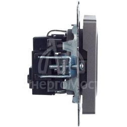 Розетка 1-м СП BRITE РС11-1-0-БрС 16А с заземл. без защ. шторки сталь IEK BR-R11-16-K46