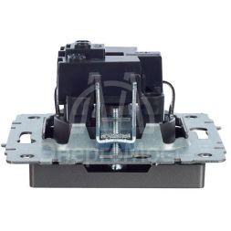 Розетка 1-м СП BRITE РС11-1-0-БрС 16А с заземл. без защ. шторки сталь IEK BR-R11-16-K46