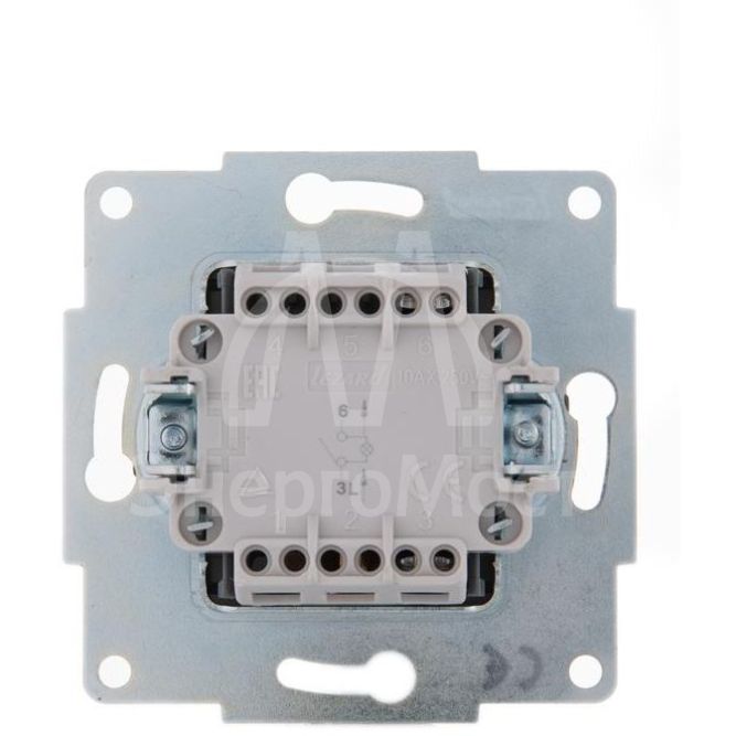 Механизм выключателя 1-кл. 1п СП Karina 10А IP20 с подсветкой бел. LEZARD 707-0288-111