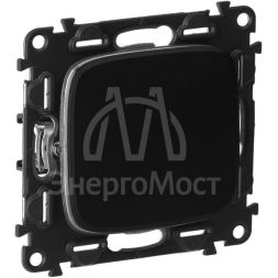 Механизм переключателя 1-кл. СП Valena Allure 10А IP20 250В 10AX с лиц. панелью безвинт. зажимы антрацит Leg 752916