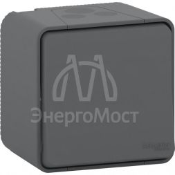 Переключатель 1-кл. ОП Mureva Styl 10А IP55 (сх. 6) в сборе антрацит SchE MUR35021