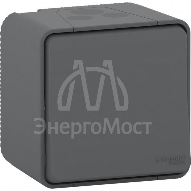 Переключатель 1-кл. ОП Mureva Styl 10А IP55 (сх. 6) в сборе антрацит SchE MUR35021