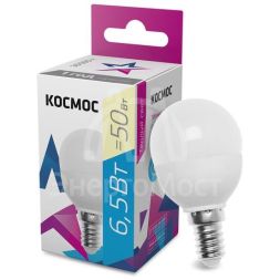 Лампа светодиодная GL45 6.5Вт 220В E14 3000К Космос LkecLED6.5wGL45E1430