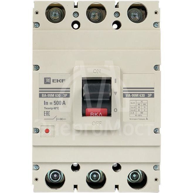 Выключатель автоматический 3п 630/500А 50кА ВА-99М PROxima EKF mccb99-630-500m