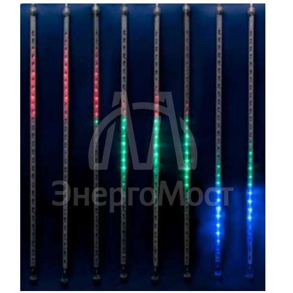 Гирлянда светодиодная &amp;quot;Падающие звезды&amp;quot; ULD-E2405-240/DTK MULTI METEOR 8 подвесов 240 LED 2.4х0.5м мульти IP44 Uniel 11122