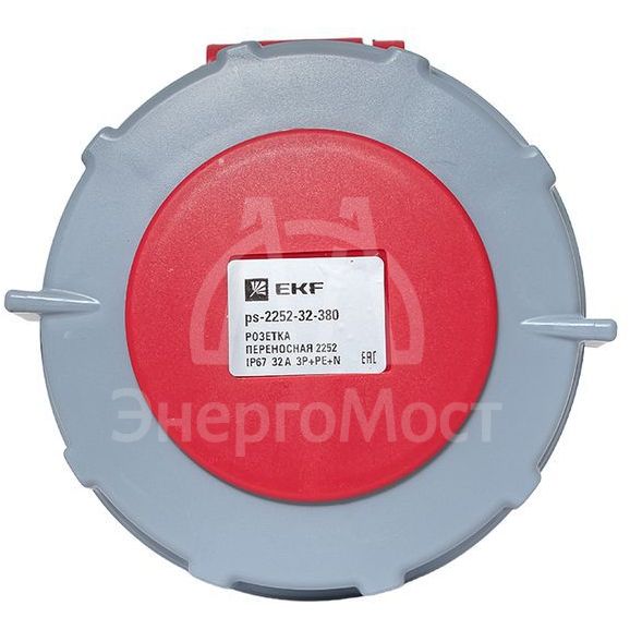 Розетка переносная 2252 3Р+РЕ+N 32А 380В IP67 PROxima EKF ps-2252-32-380