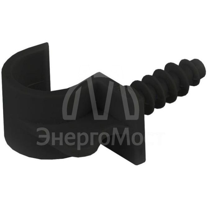 Держатель для труб (клипса) d20мм универс. пластик черн. Ruvinil К01120УЧ