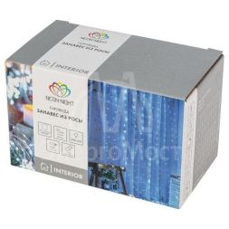 Гирлянда &amp;quot;Светодиодный дождь&amp;quot; из росы 6х3м USB+пульт управления бел. Neon-Night 315-995