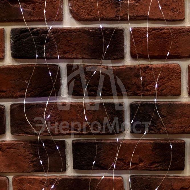 Гирлянда &amp;quot;Светодиодный дождь&amp;quot; из росы 6х3м USB+пульт управления бел. Neon-Night 315-995