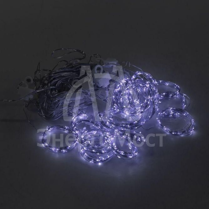 Гирлянда &amp;quot;Светодиодный дождь&amp;quot; из росы 6х3м USB+пульт управления бел. Neon-Night 315-995
