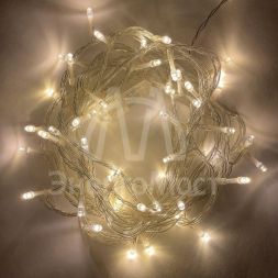 Гирлянда светодиодная &amp;quot;Нить&amp;quot; 5м 48LED 24В IP44 тепл. свет ( без трансформатора  Б0041911) ЭРА Б0041904