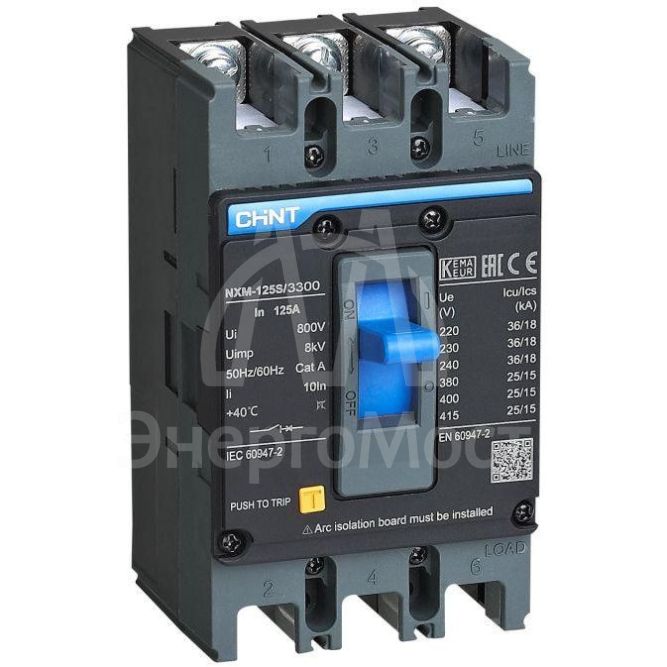 Выключатель автоматический 3п 25А 25кА NXM-125S (R) CHINT 844299