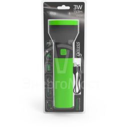 Фонарь аккумуляторный ручной 3Вт 150лм аккум. Li-ion 1.2А.ч GAUSS GF203