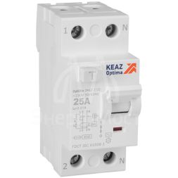 Выключатель дифференциального тока (УЗО) 2п 25А 30мА тип A 4.5кА OptiDin DM63-2225 УХЛ4 КЭАЗ 343912