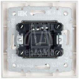 Выключатель 1-кл. СП BRITE ВСР10-1-0-БрБ 10А в сборе бел. IEK BR-V10-0-10-K01-F