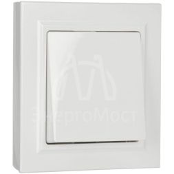 Выключатель 1-кл. СП BRITE ВСР10-1-0-БрБ 10А в сборе бел. IEK BR-V10-0-10-K01-F