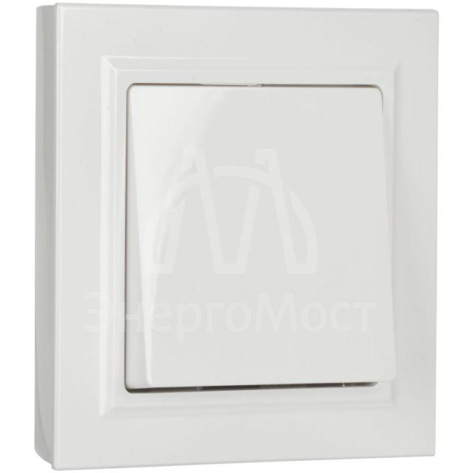 Выключатель 1-кл. СП BRITE ВСР10-1-0-БрБ 10А в сборе бел. IEK BR-V10-0-10-K01-F