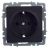 Розетка BRITE РС11-1-0-БрЧ 16А с заземл. без защ. шторки черн. IEK BR-R11-16-K02
