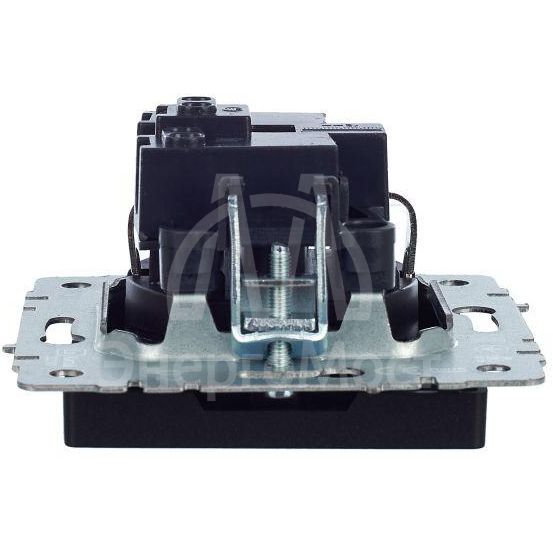 Розетка BRITE РС11-1-0-БрЧ 16А с заземл. без защ. шторки черн. IEK BR-R11-16-K02