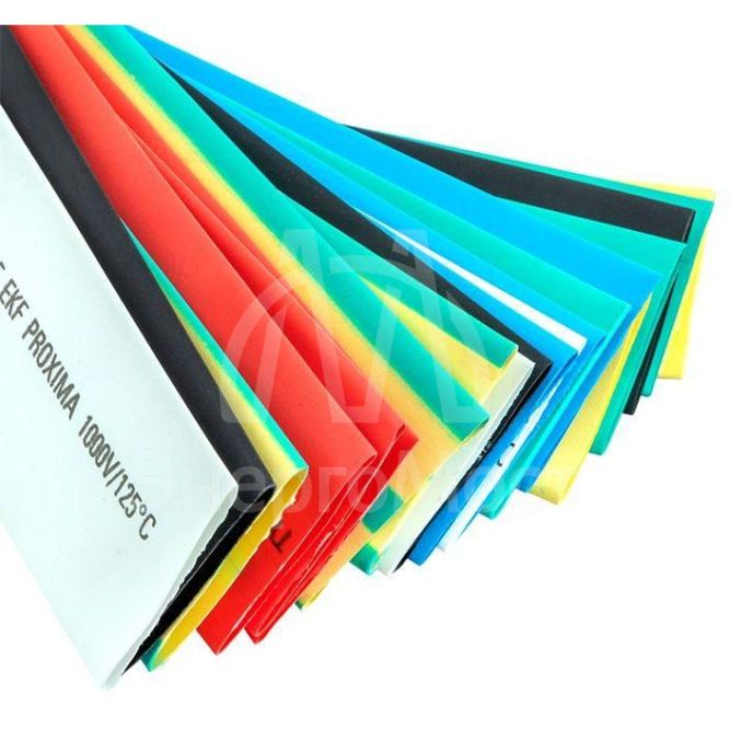 Набор трубок термоусадочных ТУТ нг тонкостен. 20/10 (7 цветов по 3шт 100мм) EKF tut-n-20