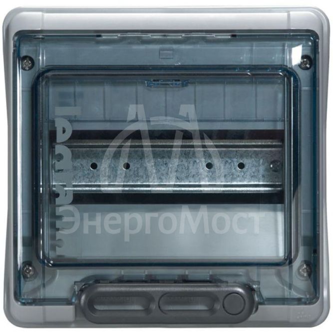 Бокс ОП Plexo IP65 8м сер/дым. двер. Leg 601978