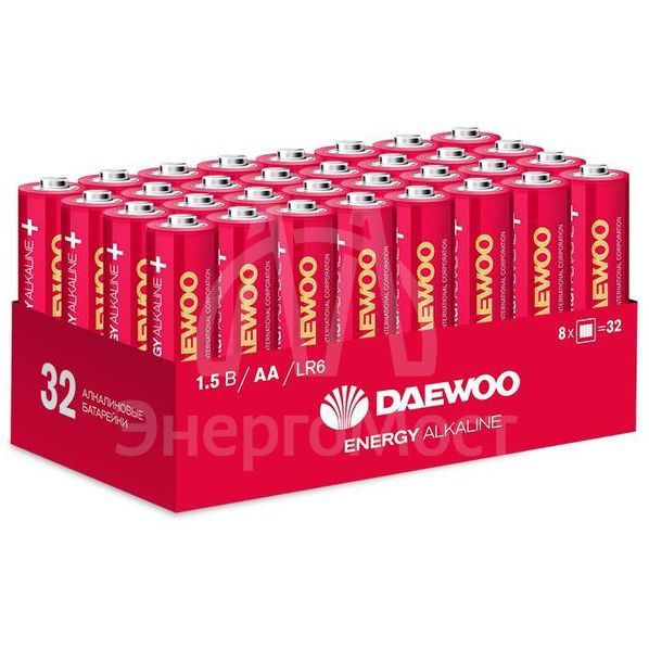 Элемент питания алкалиновый AA/LR6 1.5В Energy Alkaline 2021 Pack-32 (уп.32шт) DAEWOO 5030053