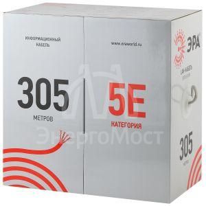 Кабель витая пара U/UTP кат.5E 4х2х24AWG solid CU PE Outdoor черн. (м) Эра Б0044431