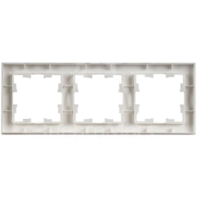 Рамка 3-м BRITE РУ-3-БрАБ арктич. бел. IEK BR-M32-K91