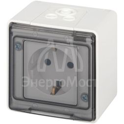 Розетка Эксперт 11-2501-01 2P+E IP55 16А-250В ОУ бел. Эра Б0063294