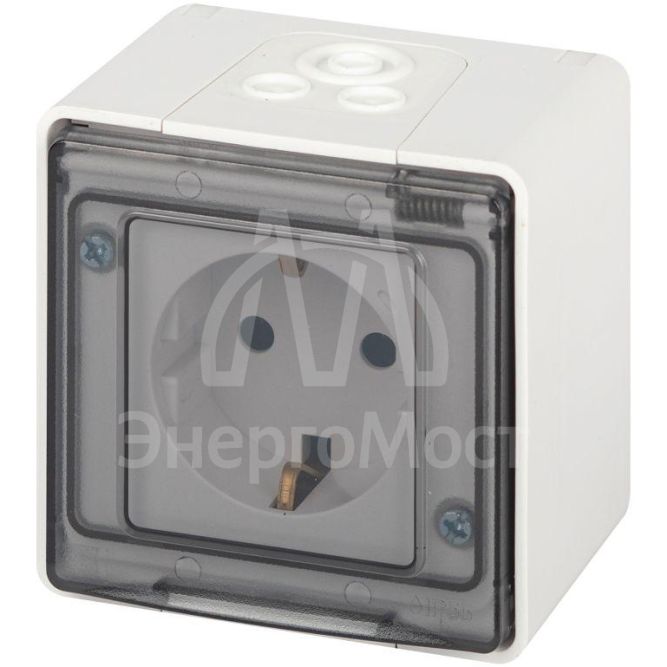 Розетка Эксперт 11-2501-01 2P+E IP55 16А-250В ОУ бел. Эра Б0063294