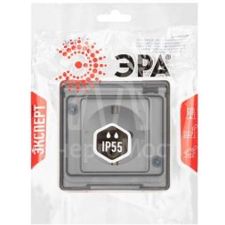 Розетка Эксперт 11-2501-01 2P+E IP55 16А-250В ОУ бел. Эра Б0063294