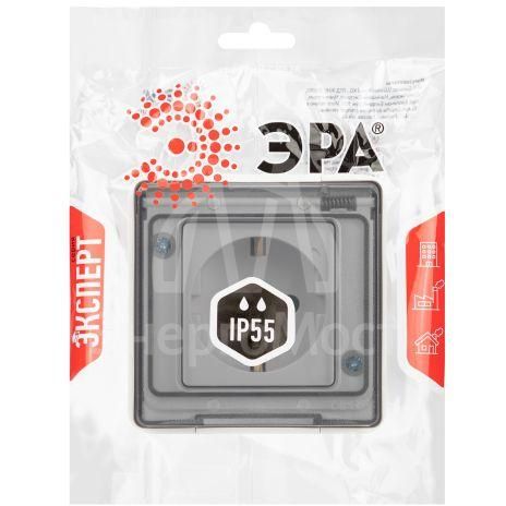 Розетка Эксперт 11-2501-01 2P+E IP55 16А-250В ОУ бел. Эра Б0063294
