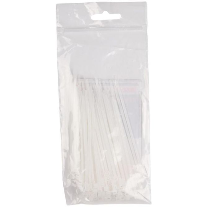 Хомут кабельный PCT 2.5х080-100WH 2.5х80 PA6.6 бел.(уп.100шт) JazzWay 5053670